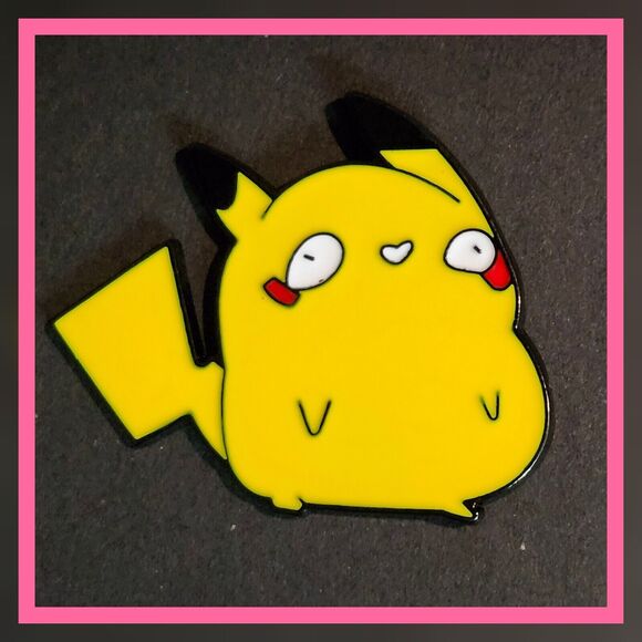 Pokemon Derpy Pikachu 1" Enamel Pin - Picture 1 of 1